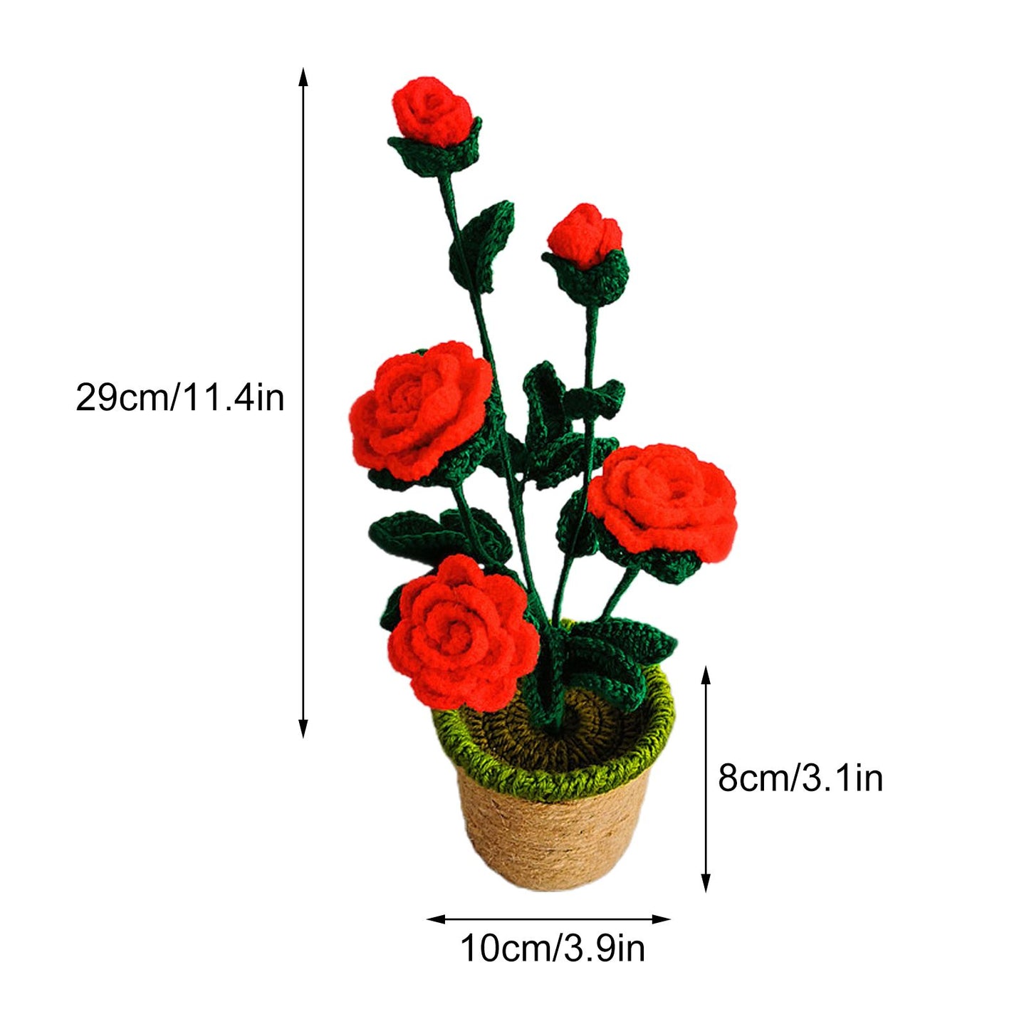 Artificial Sunflower Hand Woven Yarn Simulation Flower Potting Indoor Decoration V1294-YM0523-220209HJ02-4