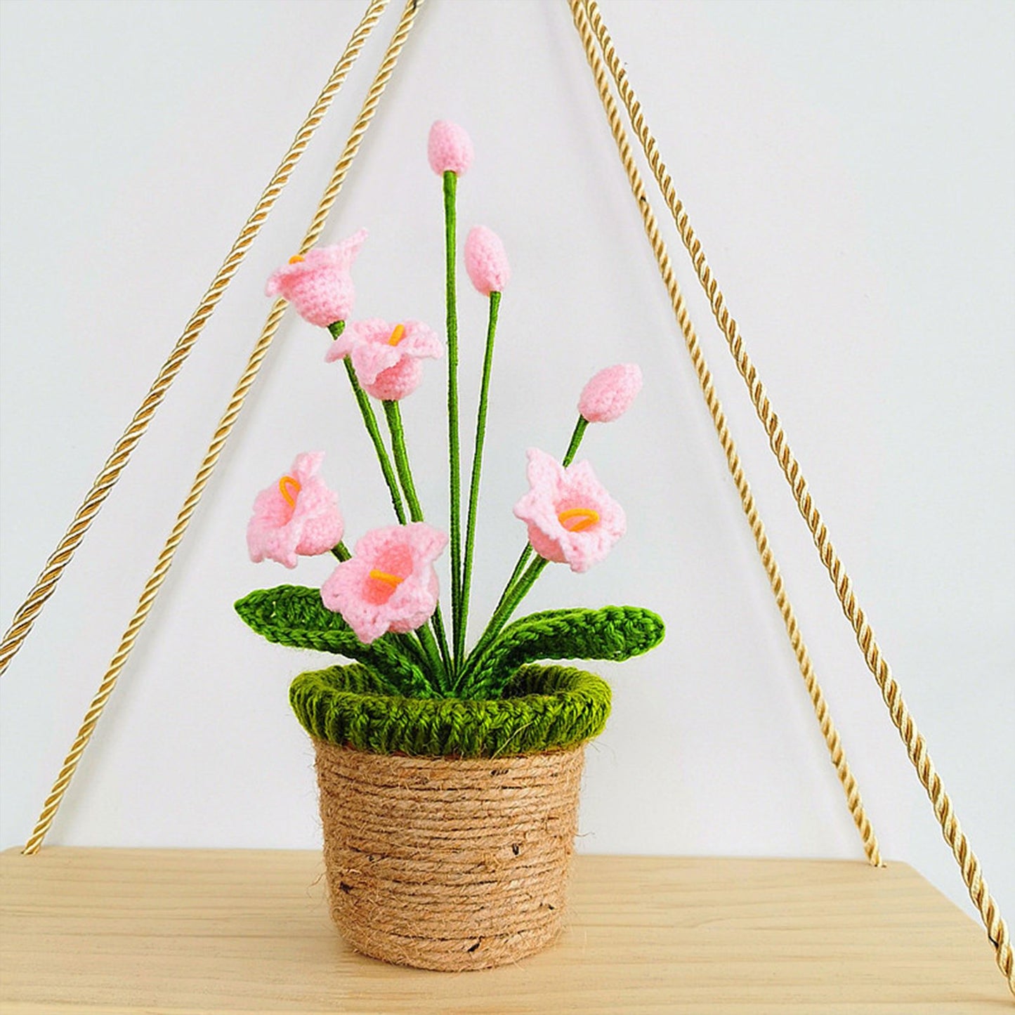 Artificial Sunflower Hand Woven Yarn Simulation Flower Potting Indoor Decoration V1294-YM0523-220209HJ02-4