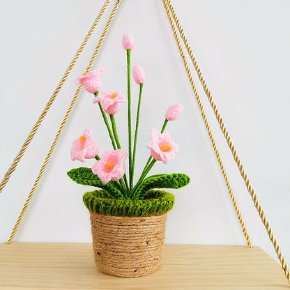 Artificial Sunflower Hand Woven Yarn Simulation Flower Potting Indoor Decoration V1294-YM0523-220209HJ02-4