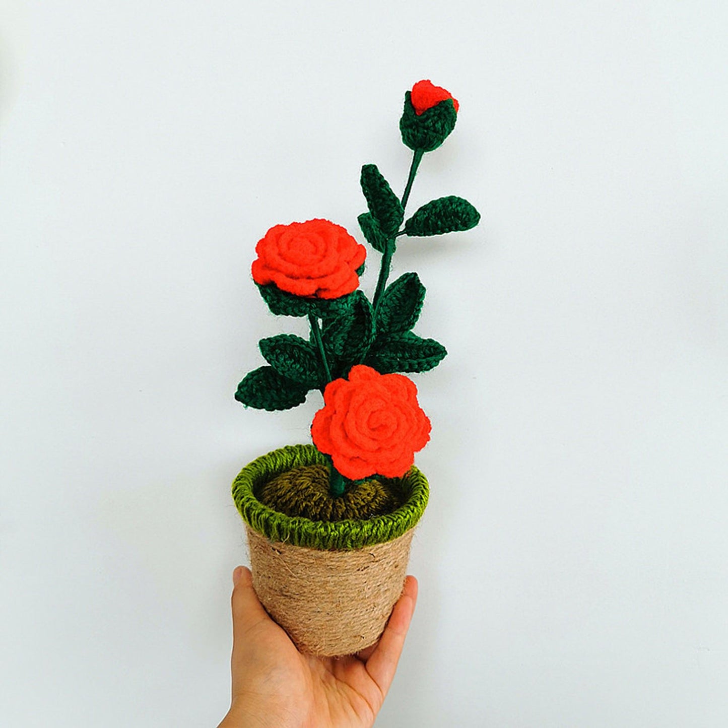 Artificial Sunflower Hand Woven Yarn Simulation Flower Potting Indoor Decoration V1294-YM0523-220209HJ02-4