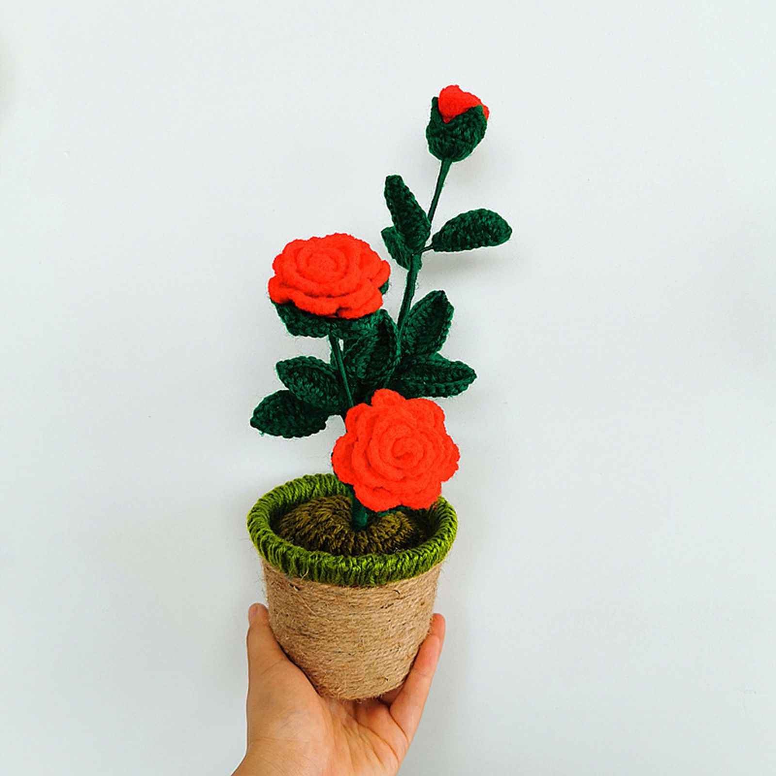 Artificial Sunflower Hand Woven Yarn Simulation Flower Potting Indoor Decoration V1294-YM0523-220209HJ02-4