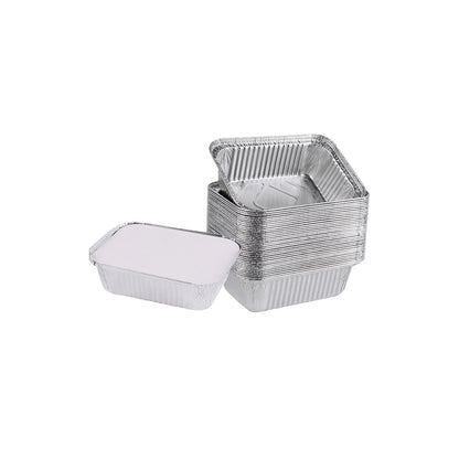 Disposable Tin Foil Box with Lid Outdoor Barbecue Baking Oven Tin Foil Bowl V1294-YM0523-220211GS01-1