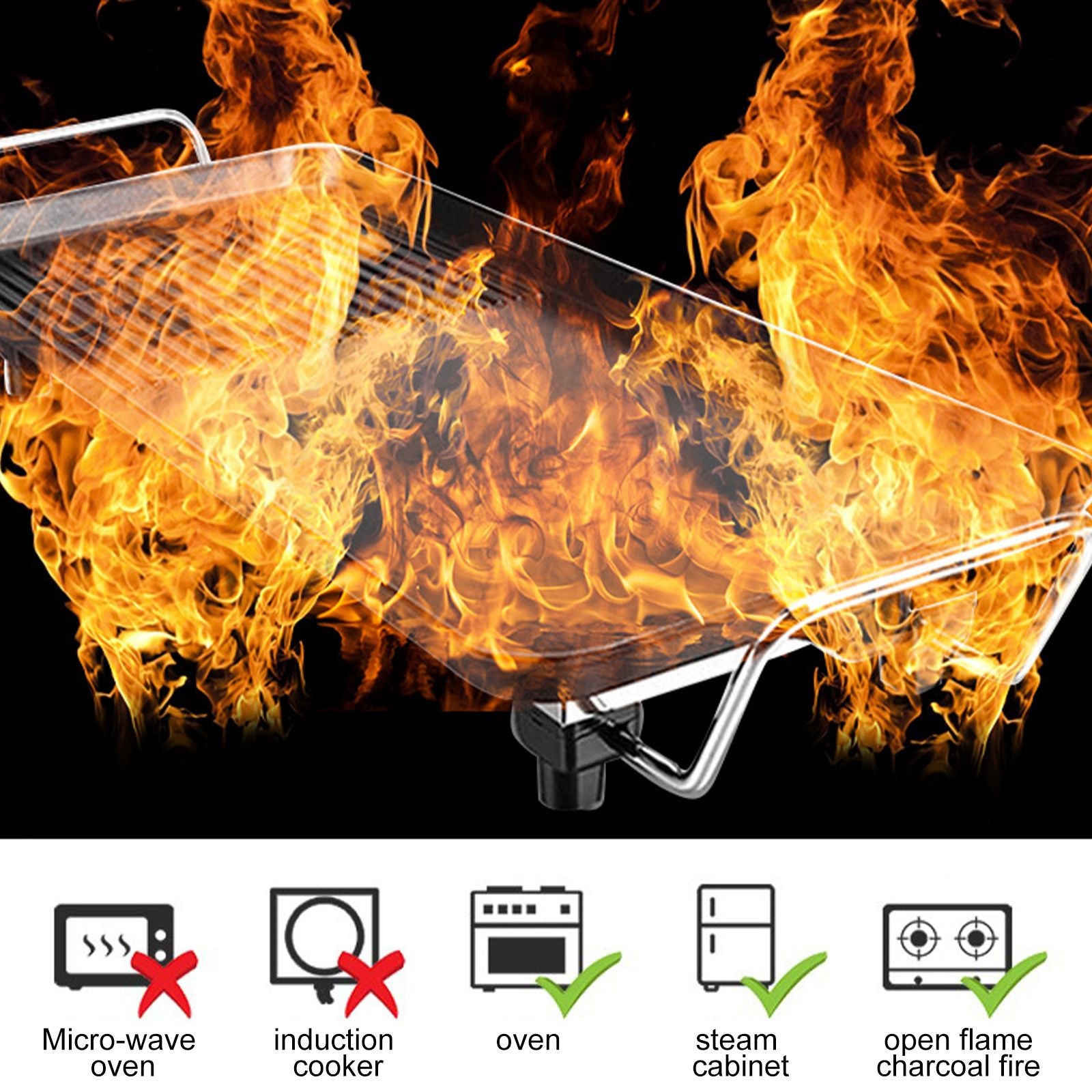 Disposable Tin Foil Box with Lid Outdoor Barbecue Baking Oven Tin Foil Bowl V1294-YM0523-220211GS01-1
