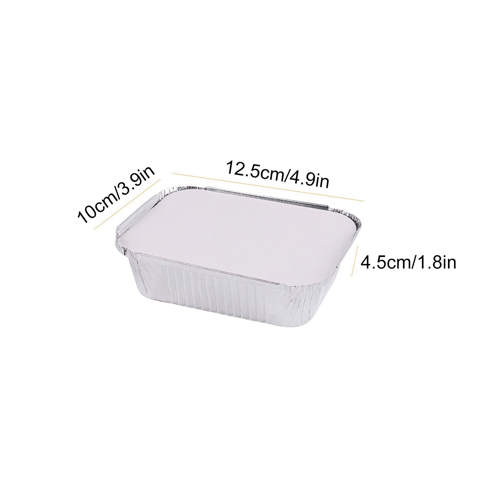 Disposable Tin Foil Box with Lid Outdoor Barbecue Baking Oven Tin Foil Bowl V1294-YM0523-220211GS01-1