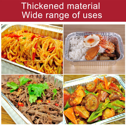 Disposable Tin Foil Box with Lid Outdoor Barbecue Baking Oven Tin Foil Bowl V1294-YM0523-220211GS01-1