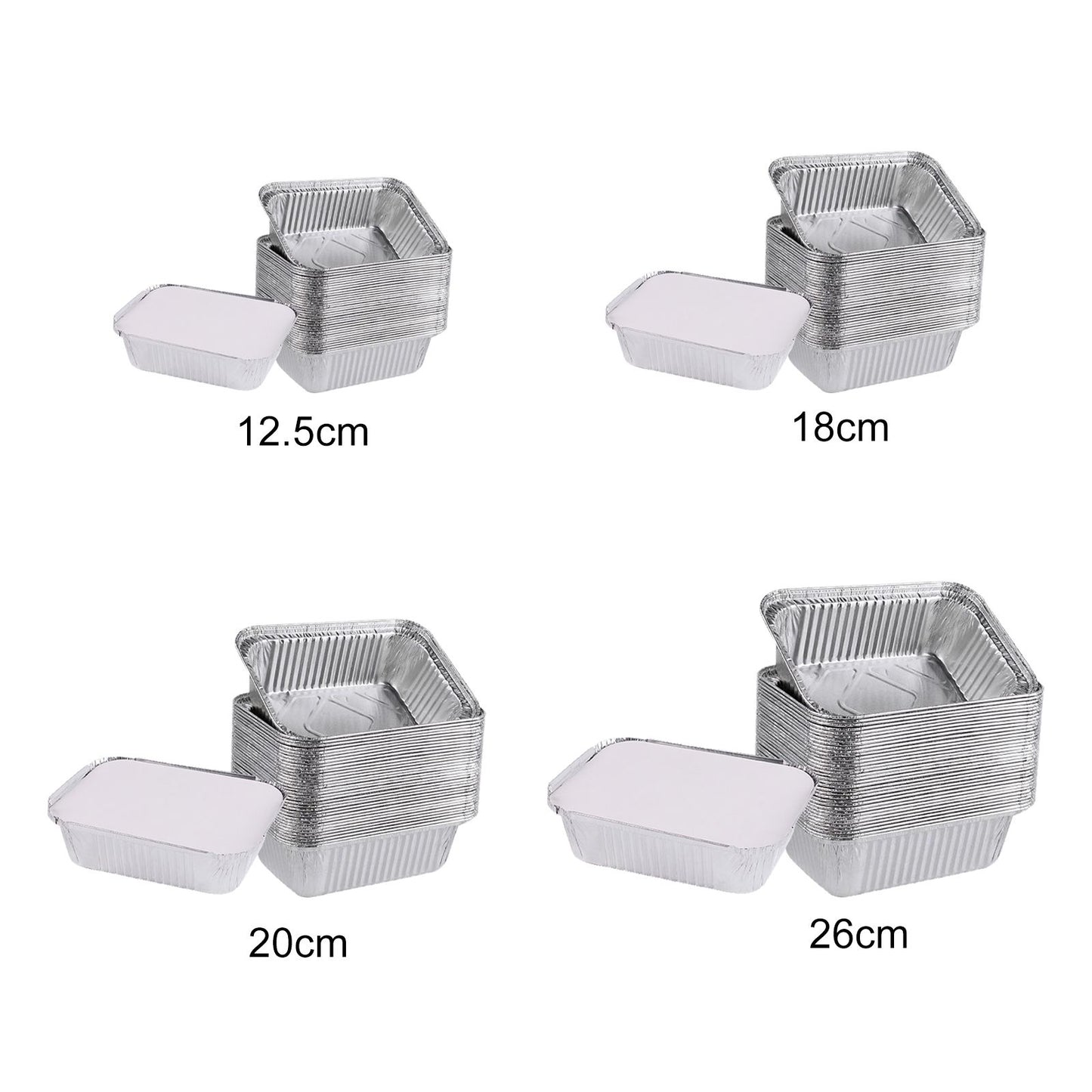 Disposable Tin Foil Box with Lid Outdoor Barbecue Baking Oven Tin Foil Bowl V1294-YM0523-220211GS01-1