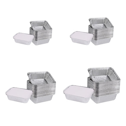 Disposable Tin Foil Box with Lid Outdoor Barbecue Baking Oven Tin Foil Bowl V1294-YM0523-220211GS01-1