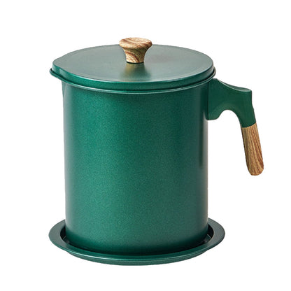 Household Mesh Oil Filter Tank with Lid Large Capacity Grease Container Oil Storage Pot V1294-YM0523-220212GS01-3