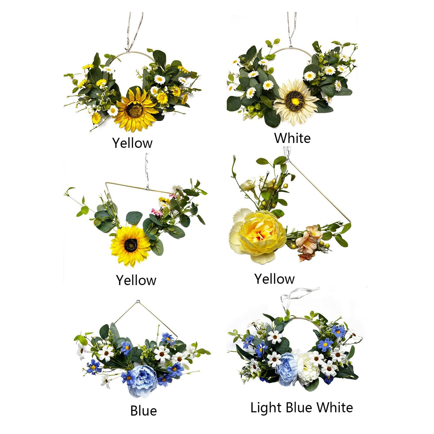 Artificial Sunflower Wreath Door Wreath Home Decoration V1294-YM0523-220221LS01-5