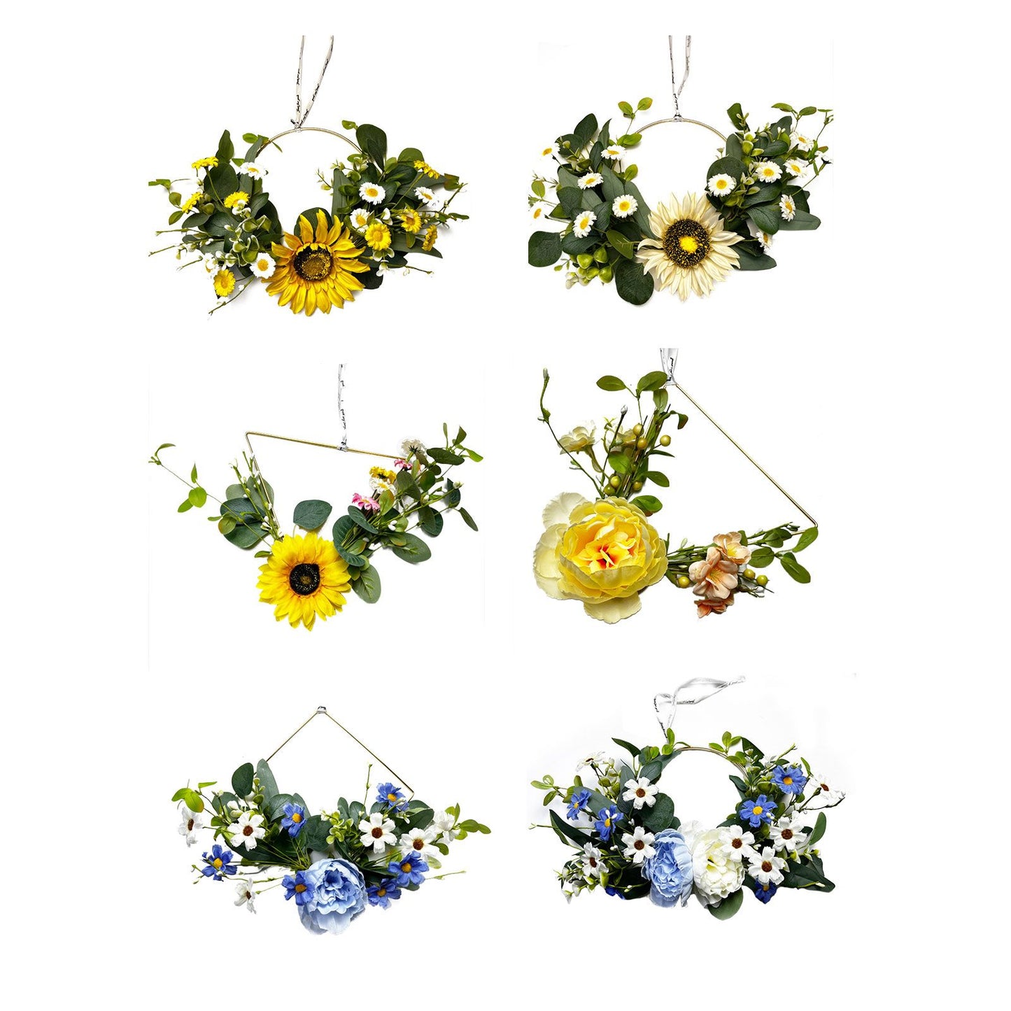 Artificial Sunflower Wreath Door Wreath Home Decoration V1294-YM0523-220221LS01-5