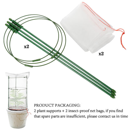 Garden Plastic Multifunctional Plant Covers Protectors Transparent Jar Prevent Birds Frost V1294-YM0523-220222DJ01