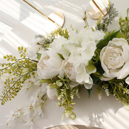 Spring Door Wreath Hanging Decorative Lintel Wreath Artificial Peony Flower Swag for Wedding Arch V1294-YM0523-220224XY01-5