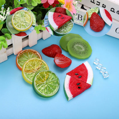 Simulated Fruit Slices Strawberry Kiwi Watermelon Slices Simulated Ice Cubes Fruit Display V1294-YM0523-220303CY10-2