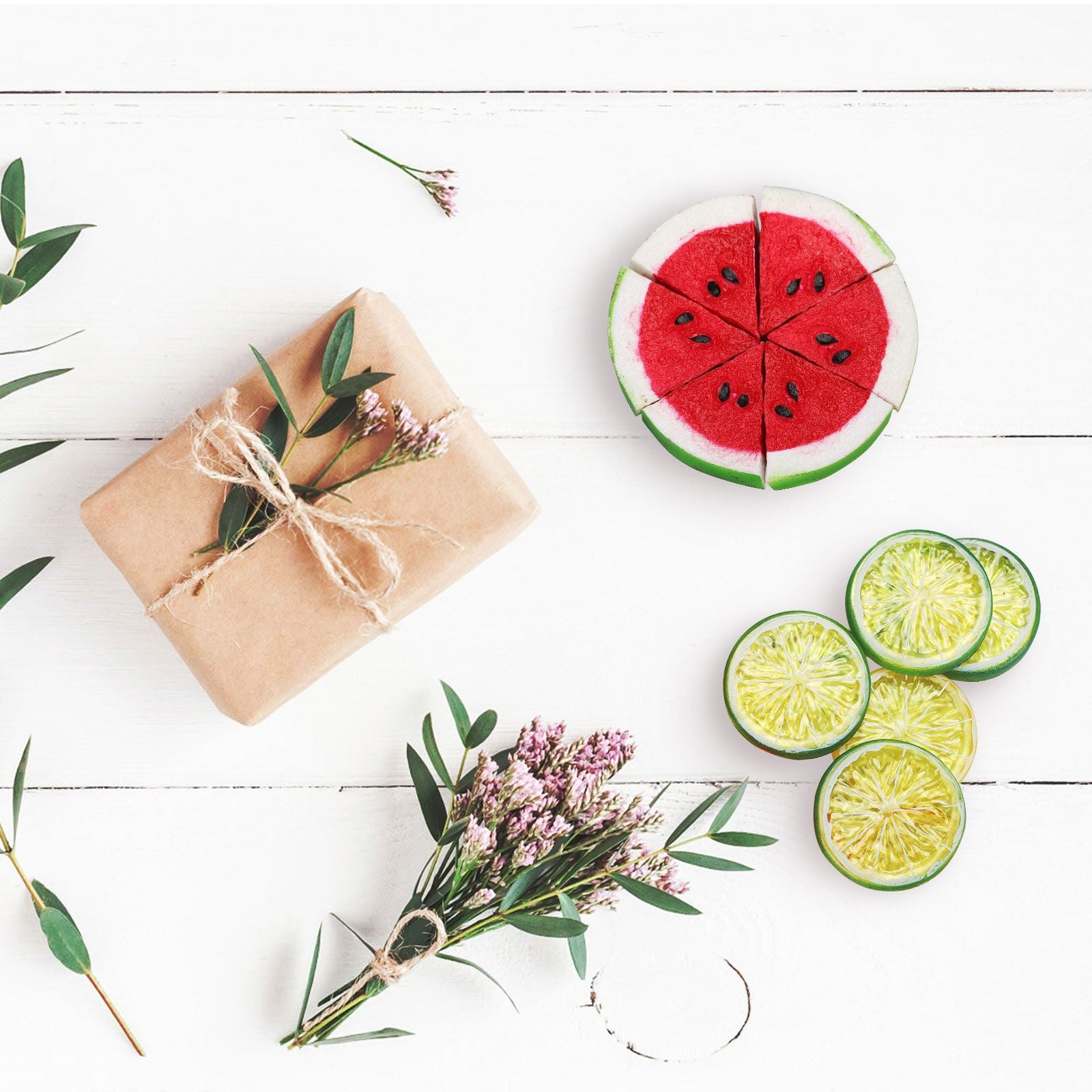 Simulated Fruit Slices Strawberry Kiwi Watermelon Slices Simulated Ice Cubes Fruit Display V1294-YM0523-220303CY10-2