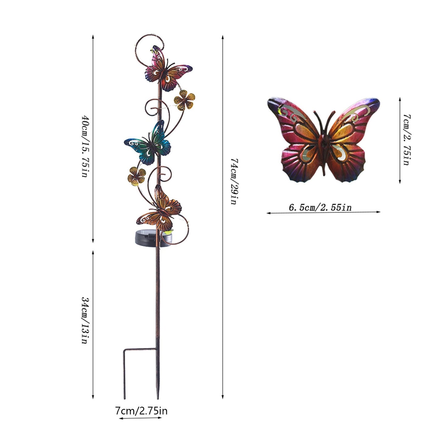 Solar Iron Lawn Lamp Waterproof Garden Stake Light Patio Decoration Landscape Light V1294-YM0523-220303LW07-3