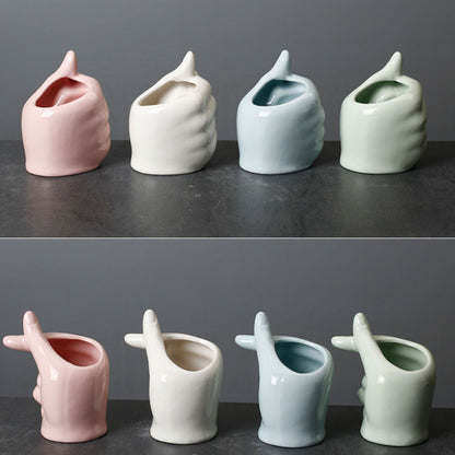 Gardening Succulent Pot Ceramic Indoor Tabletop Plant Pot Home Decoration V1294-YM0523-220310XY01-1