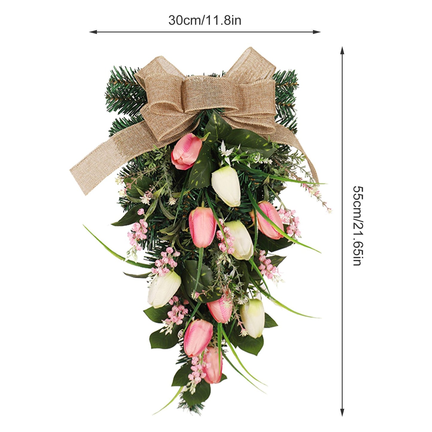 Simulation Wreath Door Hanging Wreath Artificial Decorative Wreath for Home Decoration V1294-YM0523-220318CY12