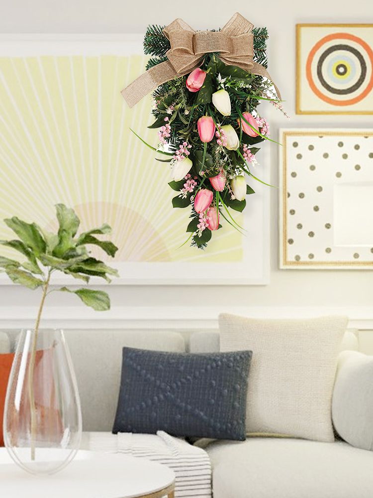 Simulation Wreath Door Hanging Wreath Artificial Decorative Wreath for Home Decoration V1294-YM0523-220318CY12