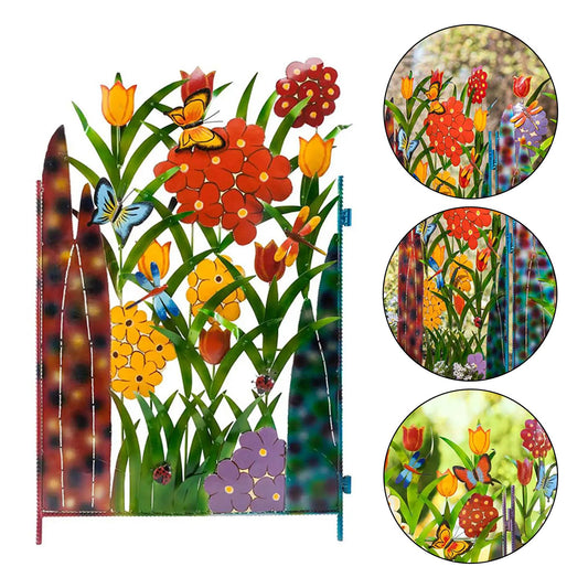 Garden Fence Border Iron Flower Decorative Garden Fencing Panel for Dog Yard Patio Outdoor V1294-YM0523-220322CY07-3