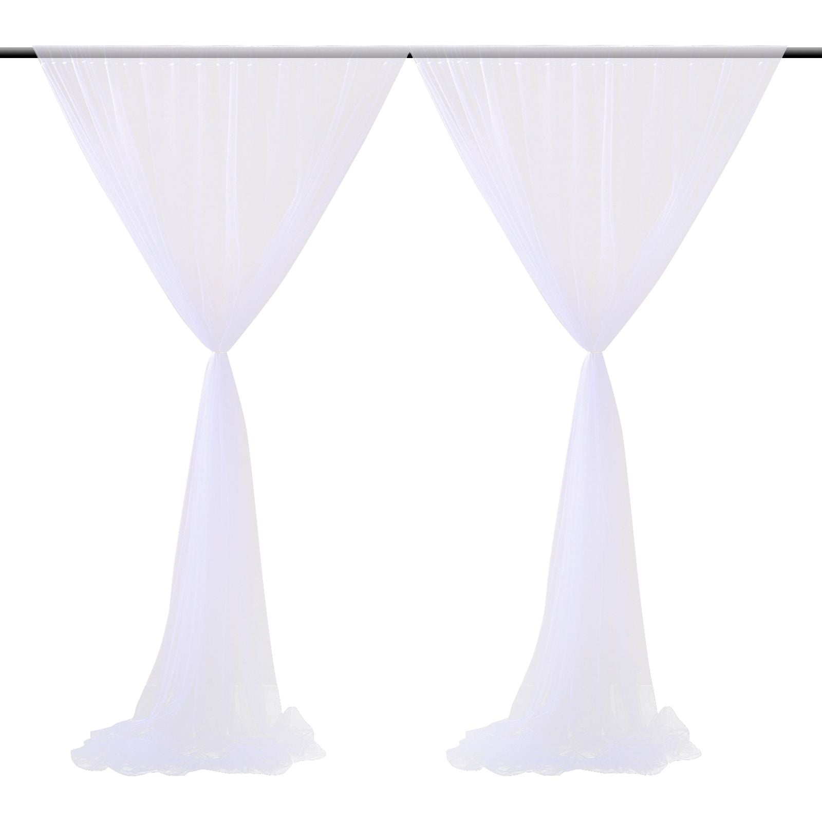 Wedding Party Window Screen Decoration Bedroom Outdoor Semi Transparent Mesh Curtains V1294-YM0523-220322QY03-1