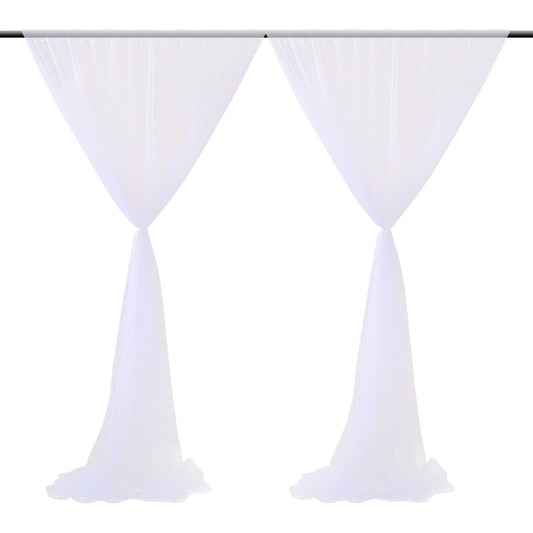 Wedding Party Window Screen Decoration Bedroom Outdoor Semi Transparent Mesh Curtains V1294-YM0523-220322QY03-1