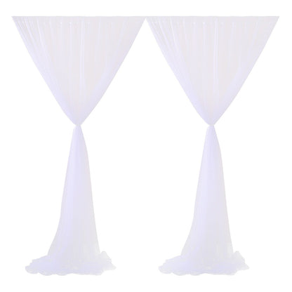 Wedding Party Window Screen Decoration Bedroom Outdoor Semi Transparent Mesh Curtains V1294-YM0523-220322QY03-1