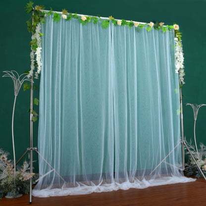 Wedding Party Window Screen Decoration Bedroom Outdoor Semi Transparent Mesh Curtains V1294-YM0523-220322QY03-1