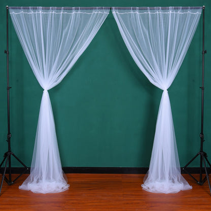 Wedding Party Window Screen Decoration Bedroom Outdoor Semi Transparent Mesh Curtains V1294-YM0523-220322QY03-1