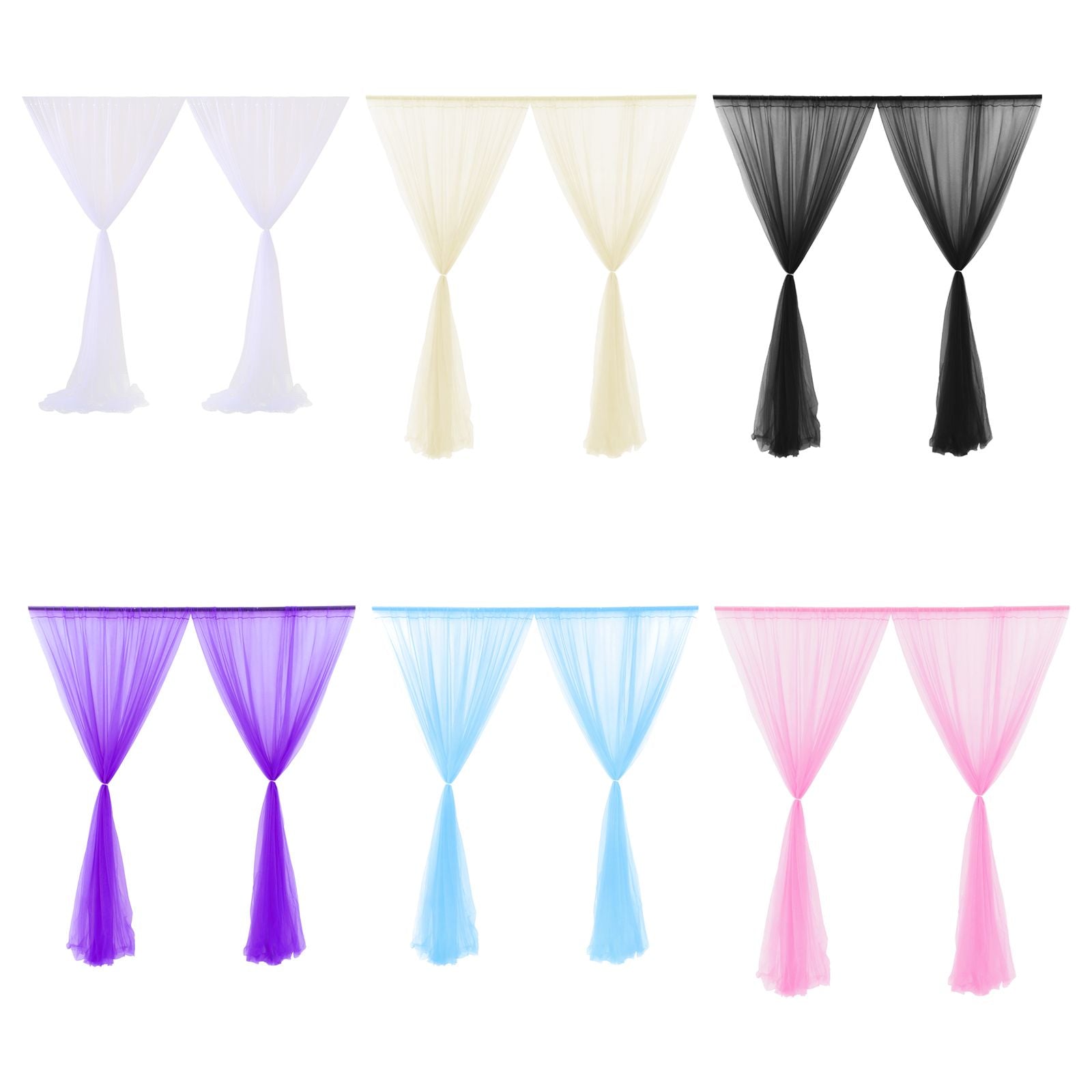 Wedding Party Window Screen Decoration Bedroom Outdoor Semi Transparent Mesh Curtains V1294-YM0523-220322QY03-1
