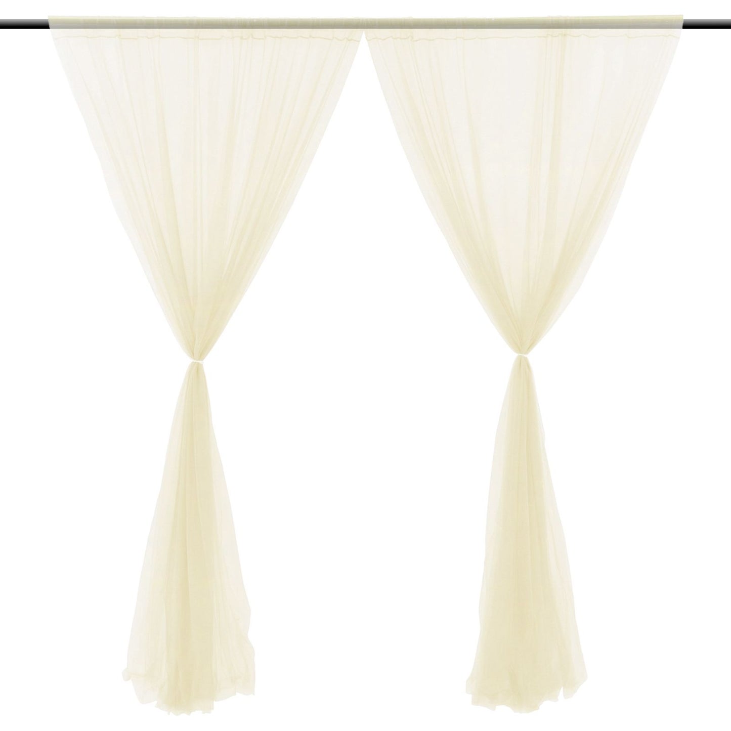 Wedding Party Window Screen Decoration Bedroom Outdoor Semi Transparent Mesh Curtains V1294-YM0523-220322QY03-2