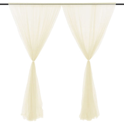 Wedding Party Window Screen Decoration Bedroom Outdoor Semi Transparent Mesh Curtains V1294-YM0523-220322QY03-2
