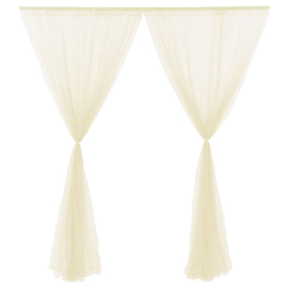 Wedding Party Window Screen Decoration Bedroom Outdoor Semi Transparent Mesh Curtains V1294-YM0523-220322QY03-2