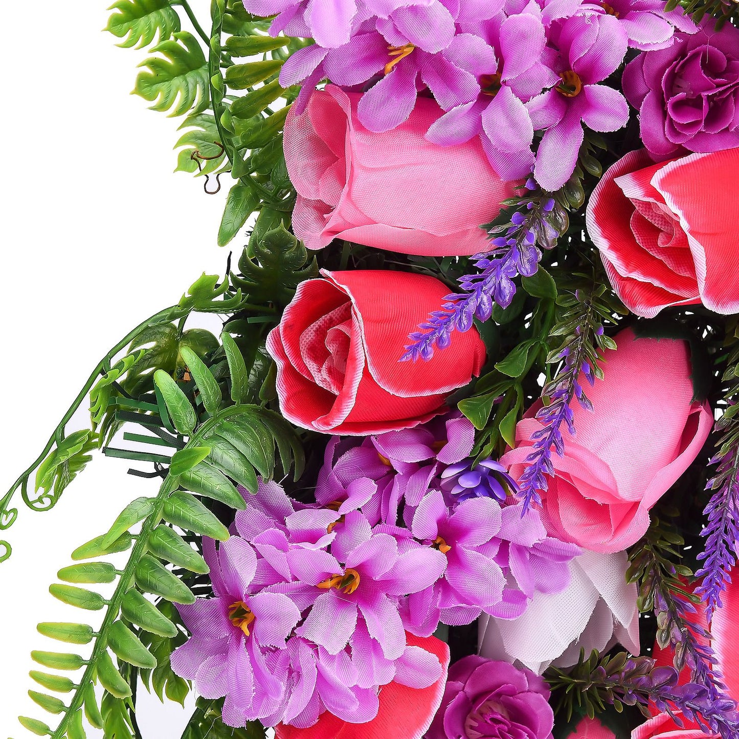 Artificial Flower Wreath Wreath with Lilacs Hyacinths Hydrangeas Spring Summer Floral Greenery Wreath E Large V1294-YM0523-220323DY02-10