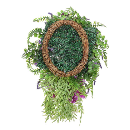 Artificial Flower Wreath Wreath with Lilacs Hyacinths Hydrangeas Spring Summer Floral Greenery Wreath B Large V1294-YM0523-220323DY02-4