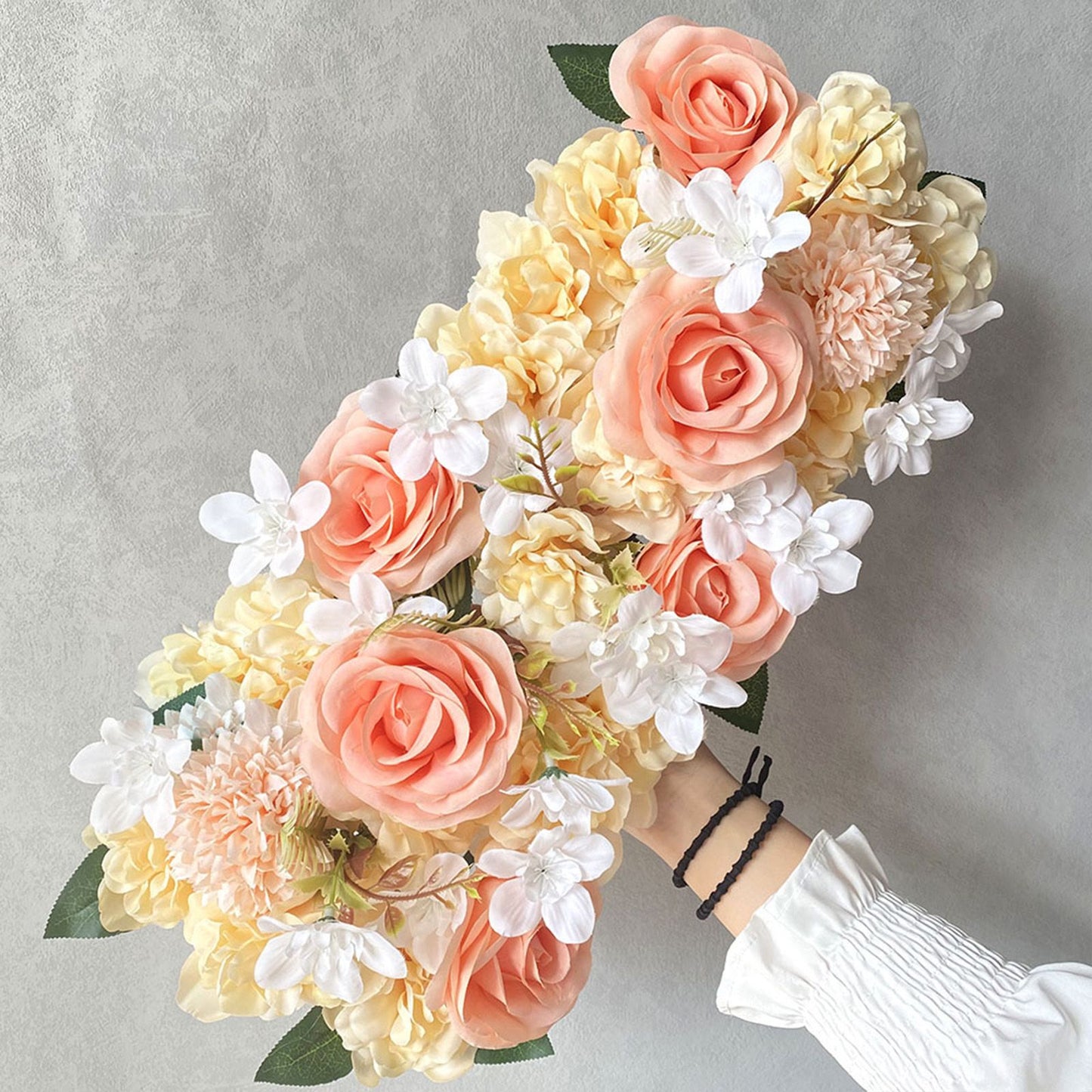 Wedding Dining Table Flower Centerpiece Floral Wedding Centerpieces for Tables Runner Artificial Flowers V1294-YM0523-220323HJ01-5