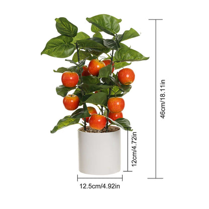 Small Fake Fruit Tree Decor Artificial Potted Tree with White Pot Potted Plant Perfect for Kitchen Home Indoor V1294-YM0523-220324CY13-1