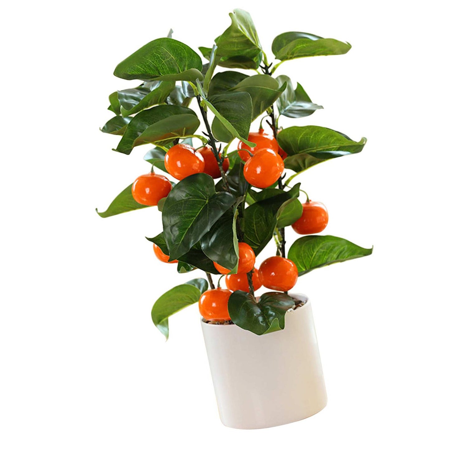Small Fake Fruit Tree Decor Artificial Potted Tree with White Pot Potted Plant Perfect for Kitchen Home Indoor V1294-YM0523-220324CY13-1