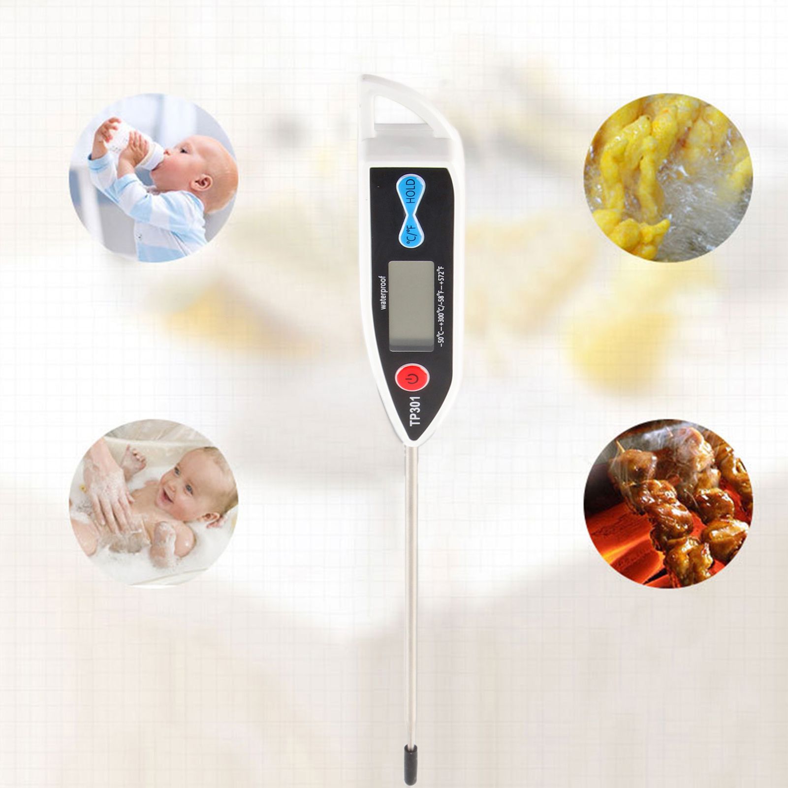 Kitchen Thermometer High Sensitivity Multifunctional Thermometer for Grilling Baking V1294-YM0523-220326JL01-2