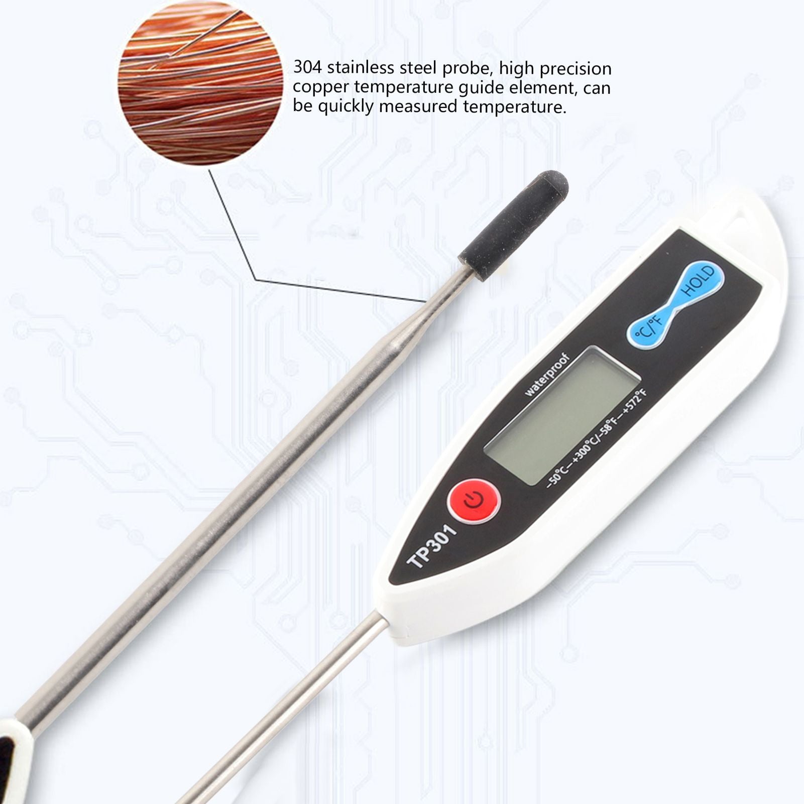 Kitchen Thermometer High Sensitivity Multifunctional Thermometer for Grilling Baking V1294-YM0523-220326JL01-2