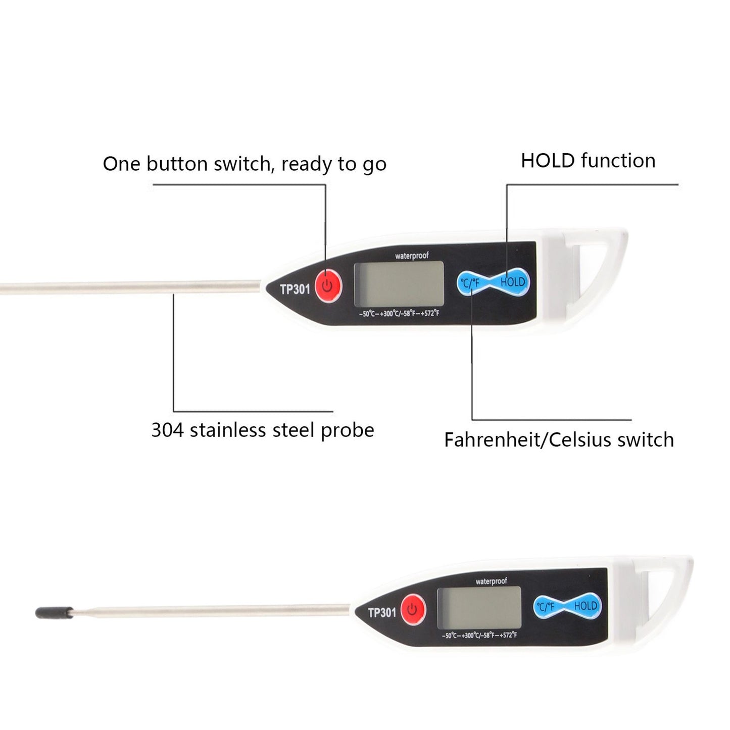 Kitchen Thermometer High Sensitivity Multifunctional Thermometer for Grilling Baking V1294-YM0523-220326JL01-2