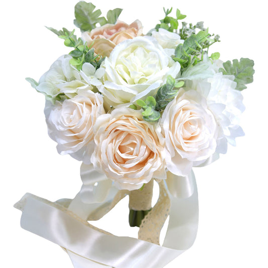 Wedding Bridal Hand Bouquet Home Decoration Fake Flower Silk Flower Artifical Decorative Bouquet V1294-YM0523-220328DY02-1