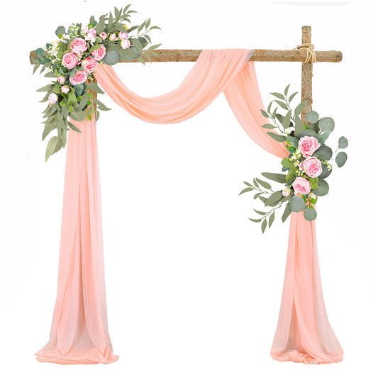 Wedding Arch Drapery Wedding Decoration Arrangement Drapery Arch Background Drapery V1294-YM0523-220329LD05-A