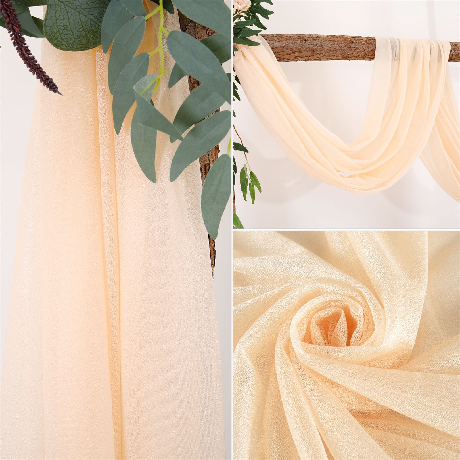 Wedding Arch Drapery Wedding Decoration Arrangement Drapery Arch Background Drapery V1294-YM0523-220329LD05-A