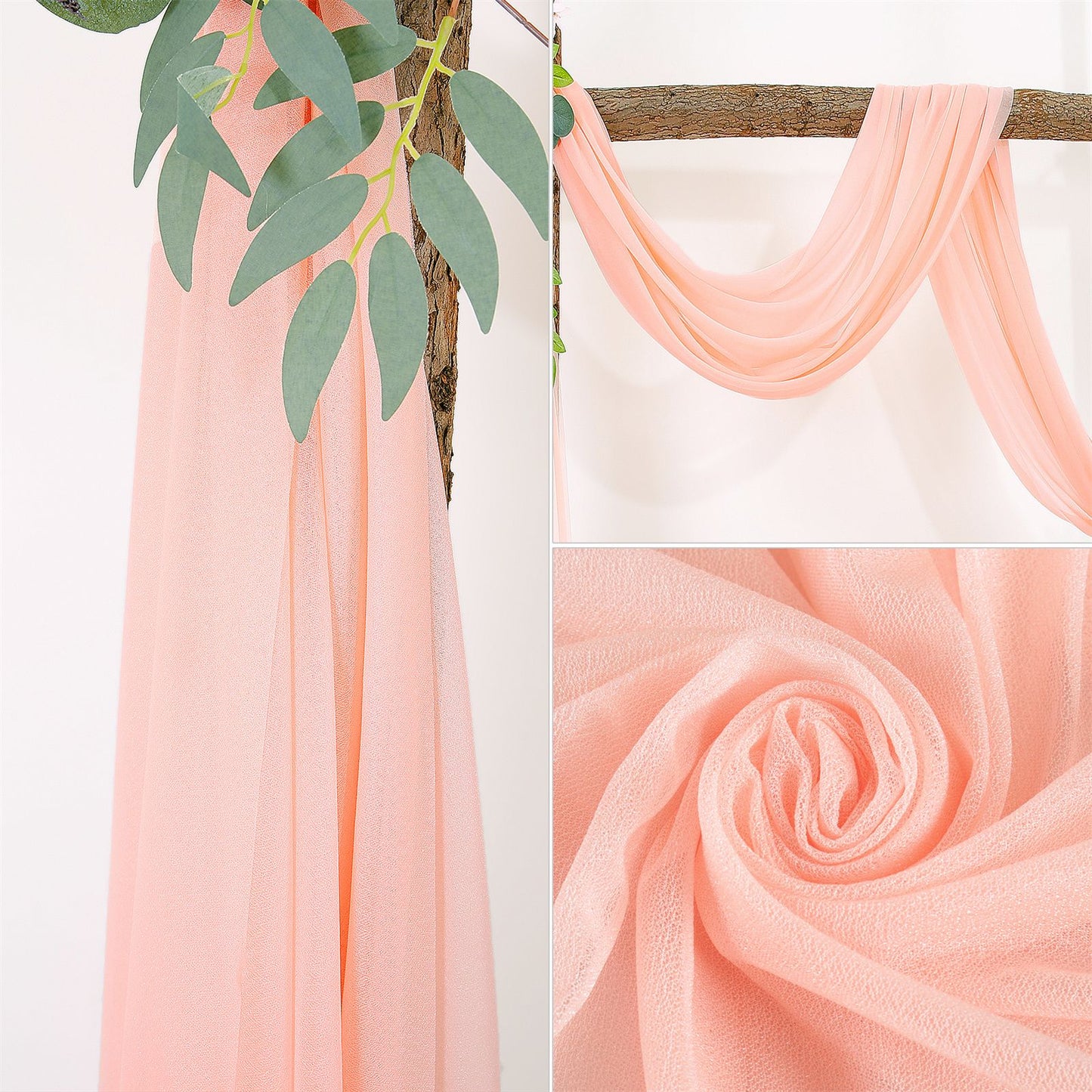 Wedding Arch Drapery Wedding Decoration Arrangement Drapery Arch Background Drapery V1294-YM0523-220329LD05-A