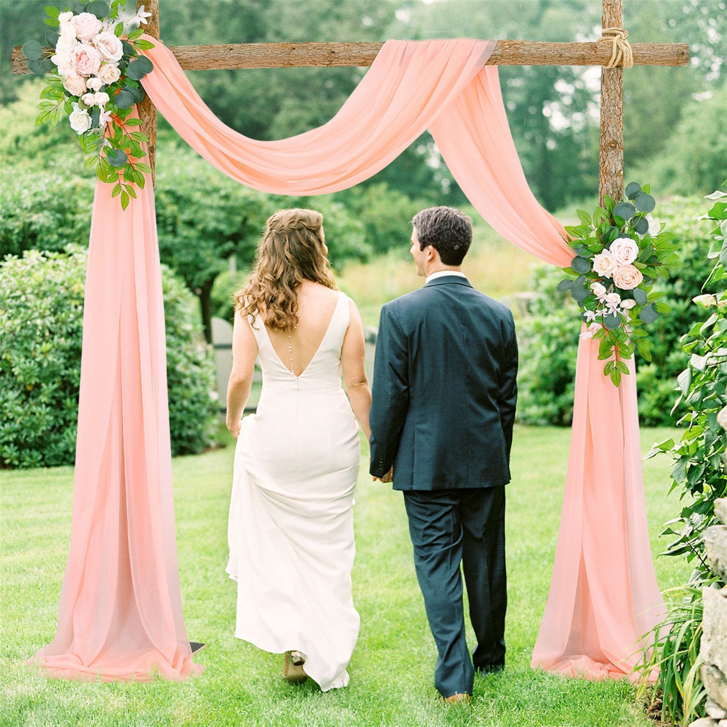 Wedding Arch Drapery Wedding Decoration Arrangement Drapery Arch Background Drapery V1294-YM0523-220329LD05-A