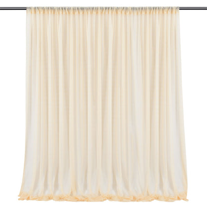 Backdrop Curtain Champagne 1.5x2.15m Yarn Durable Backdrop Drape for Wedding Party V1294-YM0523-220330LD02-4