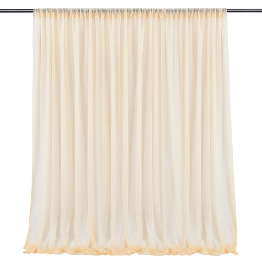 Backdrop Curtain Champagne 1.5x2.15m Yarn Durable Backdrop Drape for Wedding Party V1294-YM0523-220330LD02-4