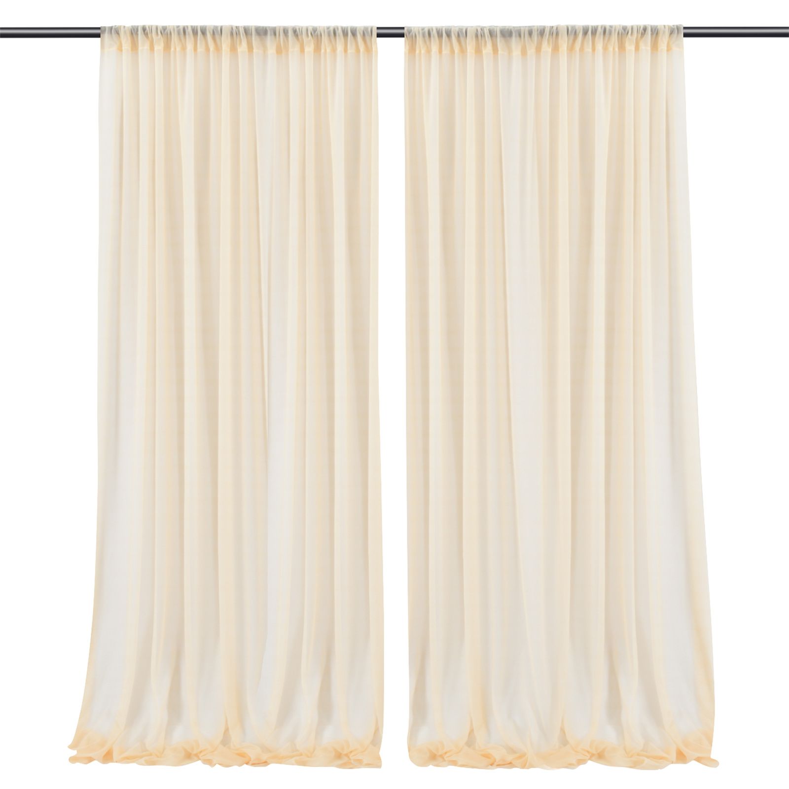 Backdrop Curtain Champagne 1.5x2.15m Yarn Durable Backdrop Drape for Wedding Party V1294-YM0523-220330LD02-4