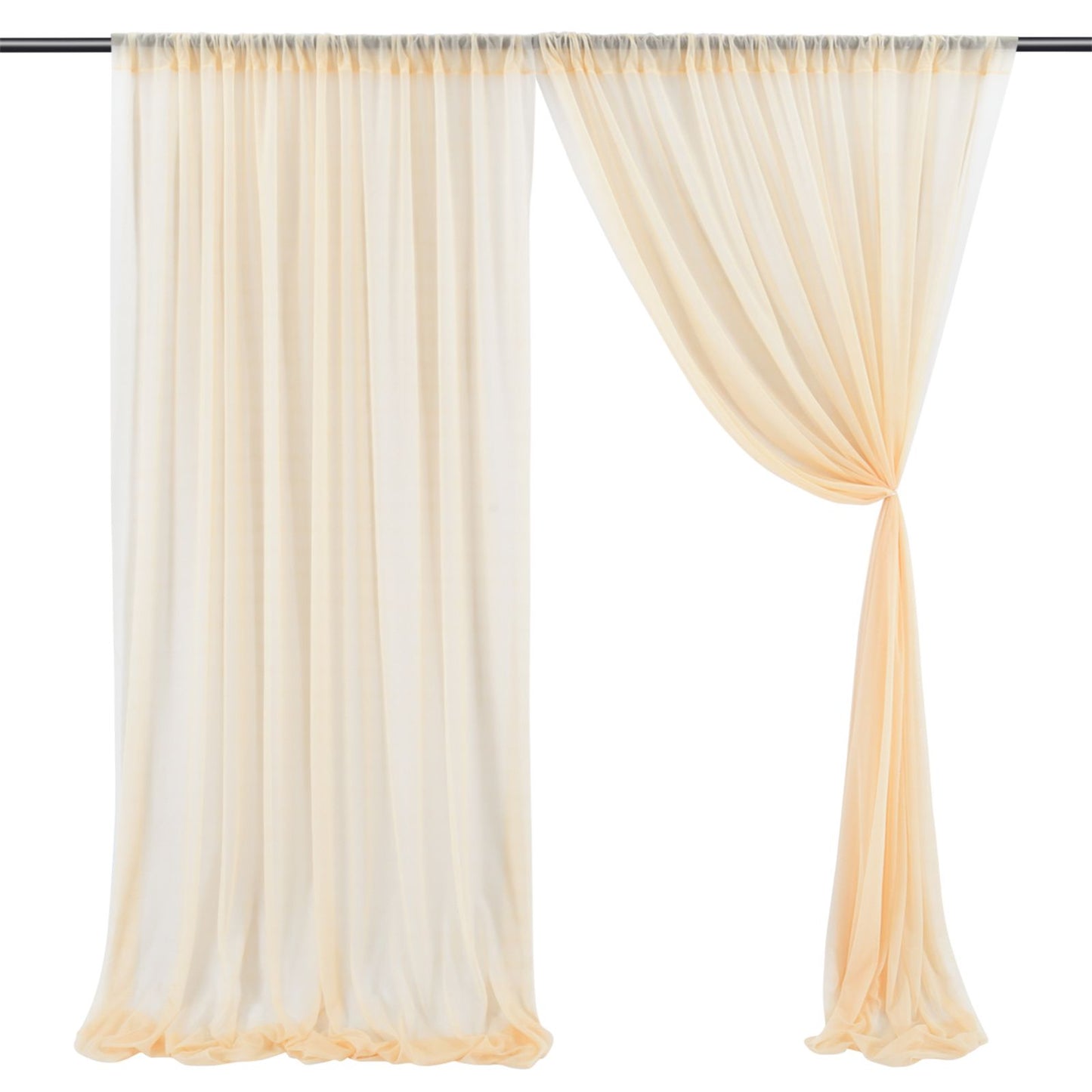 Backdrop Curtain Champagne 1.5x2.15m Yarn Durable Backdrop Drape for Wedding Party V1294-YM0523-220330LD02-4