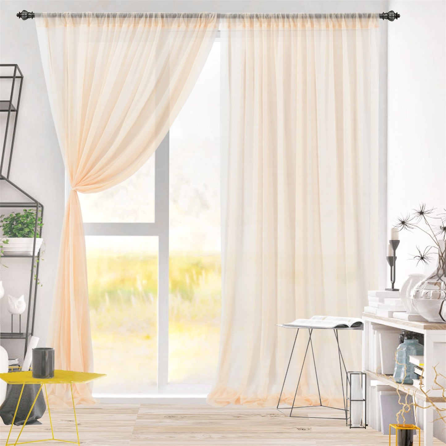 Backdrop Curtain Champagne 1.5x2.15m Yarn Durable Backdrop Drape for Wedding Party V1294-YM0523-220330LD02-4